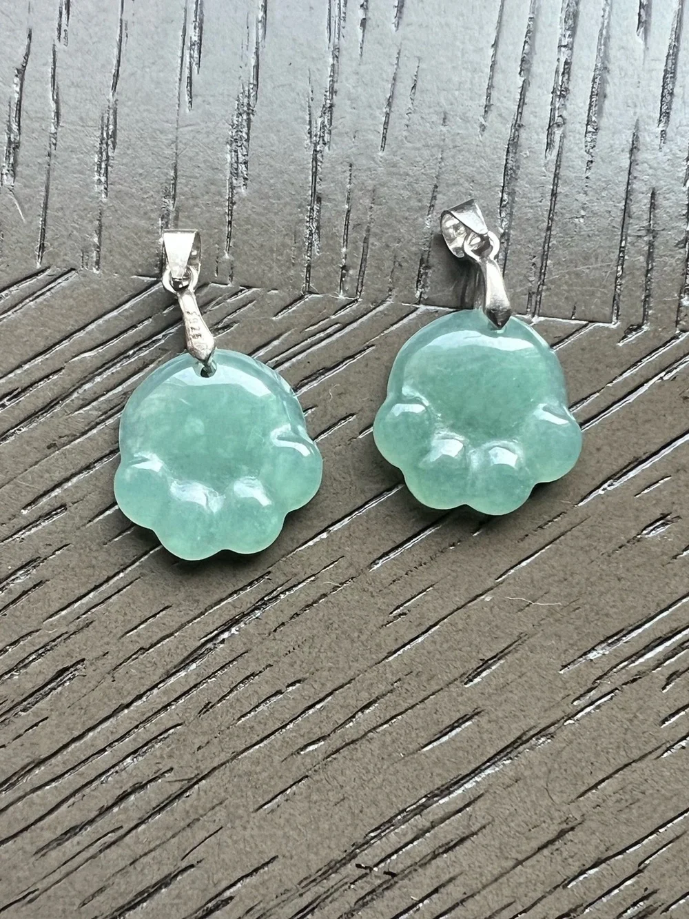 S925 Blue water jade paw pendant ( ONE )